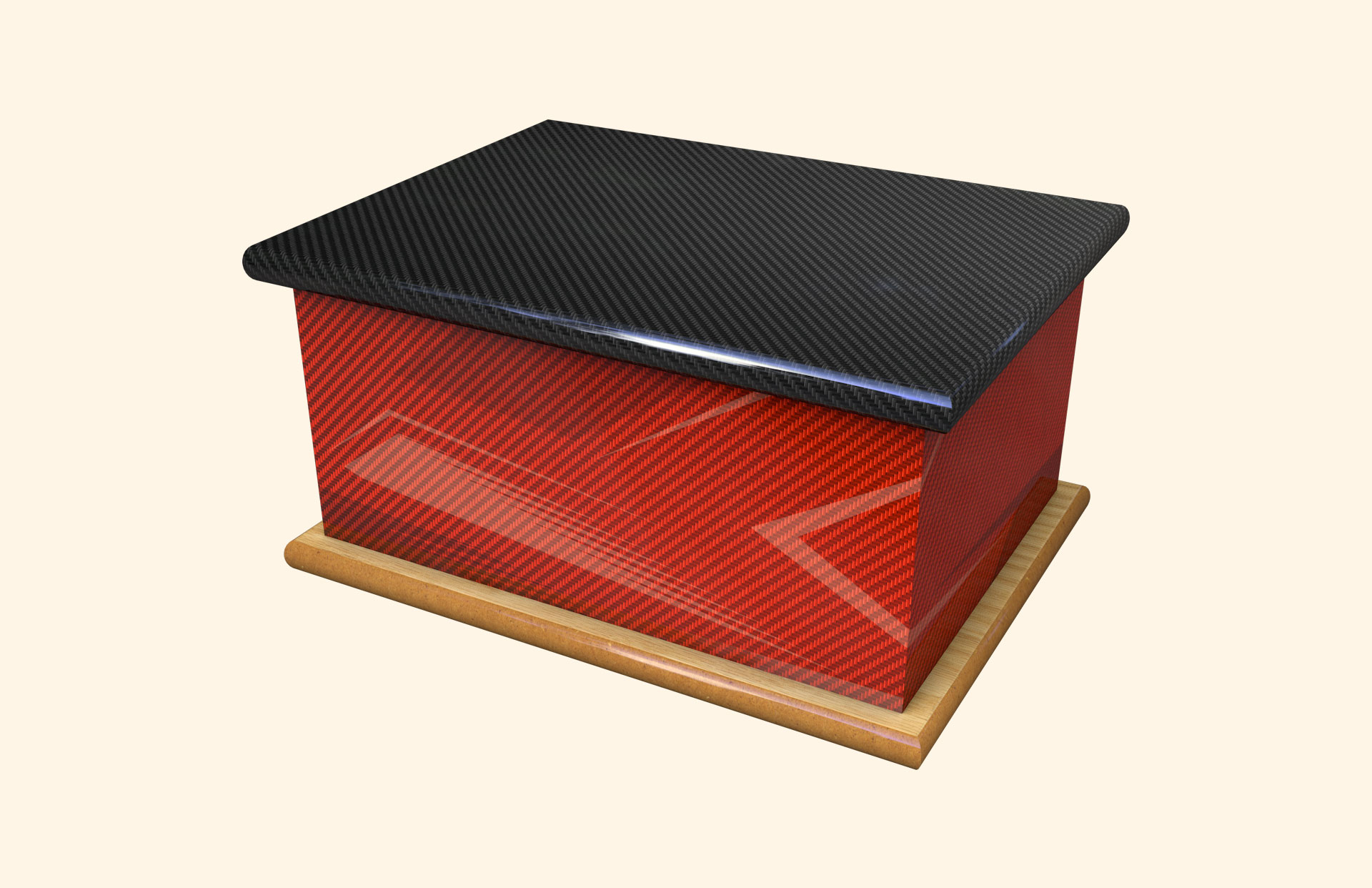 Carbon Fibre adult ashes casket